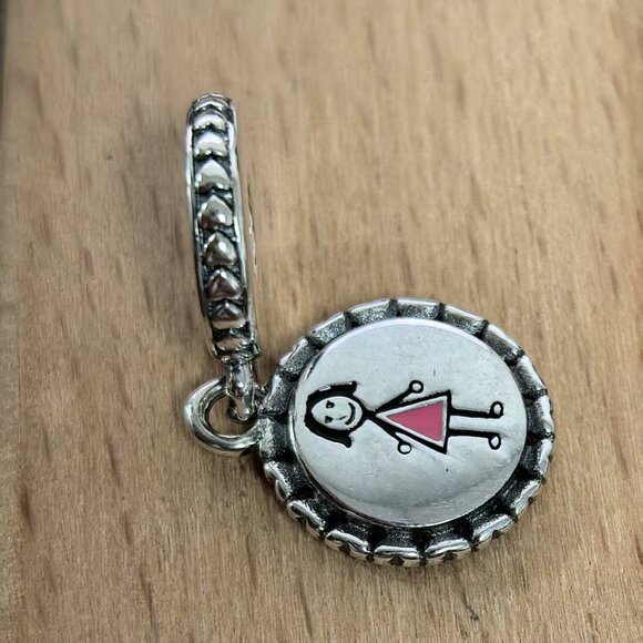 Pandora Mom Stick Figure Dangle Charm Pendant, S925 Silver Bracelets - Picture 3 of 4